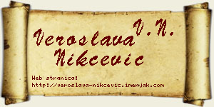 Veroslava Nikčević vizit kartica